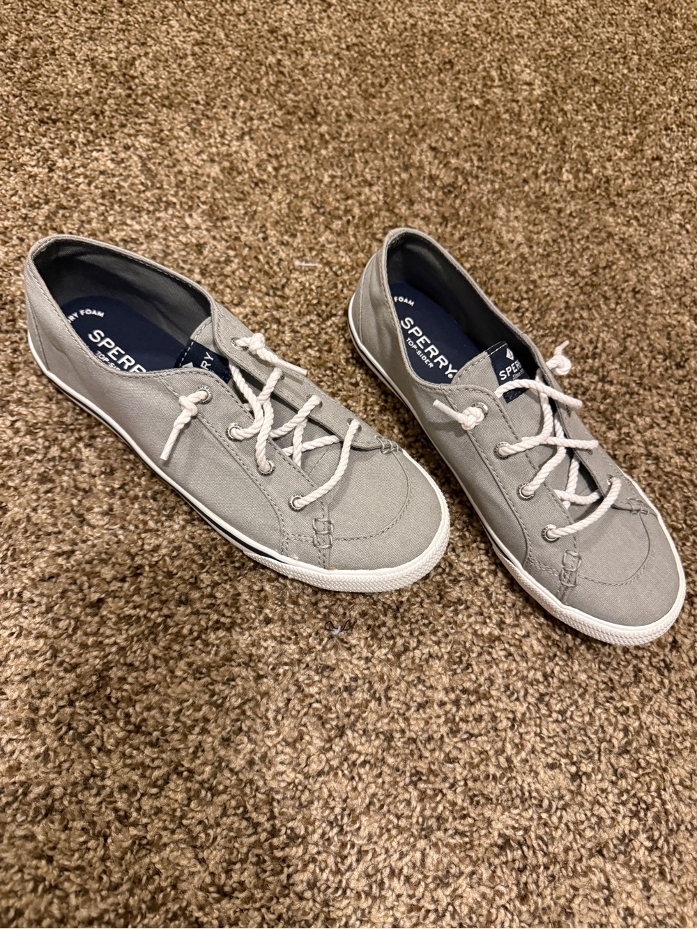 Sperry womens Casual Canvas Sneakers in Light Gray